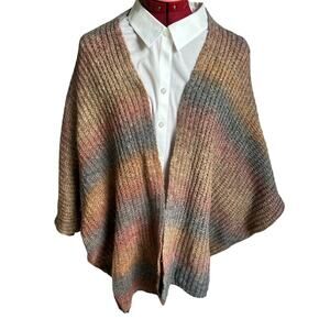 Elsamanda Size M/L Wool Alpaca Blend Chunky Knit Open Cardigan Sweater‎ Italian